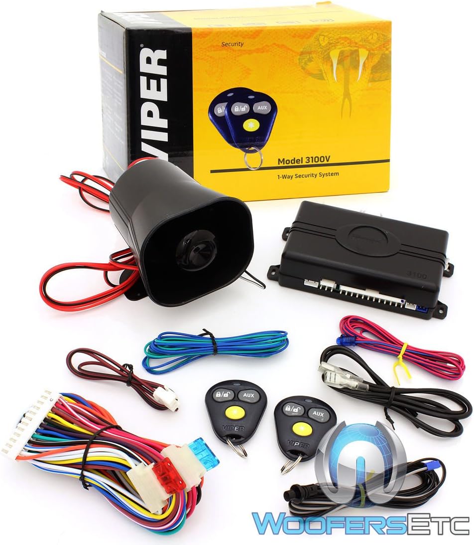 セキュリティ VIPER 3400V 1-Way Security System 3100V Remote Start Viper Car Alarm 3400V 1-way Security System